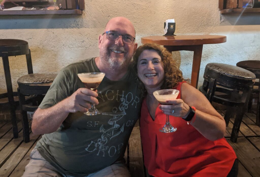 Mike and Diana happy